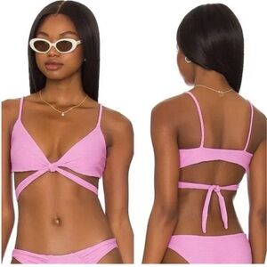 L*Space Chloe Wrap Swim Top in Rosebud